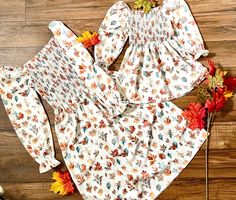 Beautiful fall dresses for mommy and me. this dresses for mon and Daughter. These fall dresses for mon and daugther is perfect for day and also for night so you can use them in multiple occasions especially for thanksgiving I T E M ~D E T A I L S Size: XS-XL size for girl 6 months, 12/18M,2T,3T,4T,5/6T,7/8T Color:floral fall Material: cotton COMPOSITION * 100% cotton CARE INSTRUCTIONS * Machine wash up to 40 / 104F gentle cycle * Iron inside out at medium high * Do not bleach * Do not tumble dry Cute White Dresses For Fall, Cute White Fall Dresses, Dress For Thanksgiving, Mother Daughter Dresses, Mommy And Me Matching Outfits, Thanksgiving Dressing, Dresses For Fall, Mother Daughter Dresses Matching, Outfits Matching