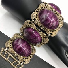 1960's Purple Lucite Bracelet, Victorian Revival Chunky Mid Century Jewelry 1950s 1960s Collectible Accessories, Vintage Gift for Her - Etsy Vintage Purple Metal Bracelets, Vintage Purple Bracelet For Formal Occasions, Purple Vintage Jewelry For Party, Handmade Vintage Purple Bracelets, Lucite Bracelet, 1970s Jewelry, 1960 Jewelry, Lucite Bracelets, Desert Hot Springs