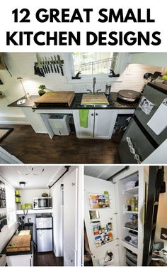 small kitchen design ideas that are great for small spaces and rooms, including the refrigerator