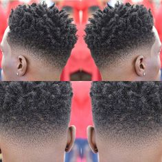 Afro Taper, Temp Fade, Temp Fade Haircut, Male Haircuts, V Shaped Haircut, Tapered Afro, Afro Comb, Drop Fade