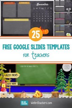 the 25 free google slides templates for teachers to use on their computer or tablet