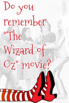 the wizard of oz's movie poster is featured in red and white striped socks