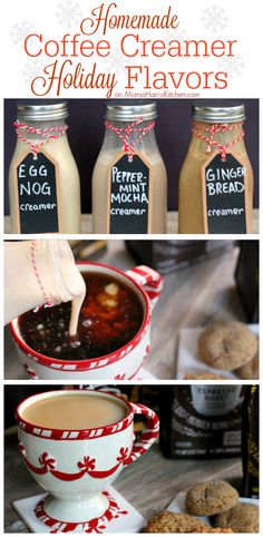 homemade coffee creamer holiday flavors are perfect for hot cocoa, cookies, and more