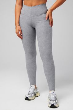 HeatherFlex High-Waisted Legging Fabletics Classic Grey Heather female Activewear >> Womens >> Bottoms >> Leggings >> Leggings HeatherFlex regular Everyday/Lounge/Yoga and Studio Hidden Pockets Compressive Gray Leggings For Gym, Gray Moisture-wicking Functional Leggings, Gray Moisture-wicking Stretch Leggings, Affordable Gray Full-length Leggings, Gray 4-way Stretch Leggings For Gym, Female Activewear, Classic Grey, Grey Leggings, Back Pocket