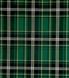 a green and black plaid fabric