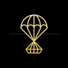 a golden parachute on a black background with the words seilebrand