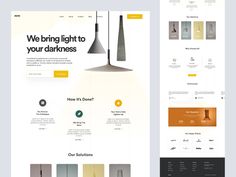 the website design for lighting company