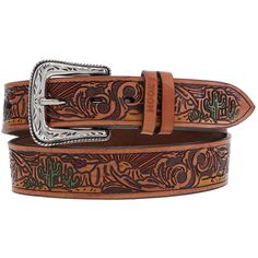 Hooey Embossed Belt Collection This Hooey embossed ladies belt features Tan leather detailed with desert scene hand-painted accents. Genuine leather Embossed Hand-Painted HWBLT025 Ladies Size Scale: 1.5" wide S (30"-32") ,M (34"-36"), L (38",40") , XL ( 40" -42"), XXL (42" -44") Designer size recommendations: -measure waist where you plan on your belt sitting/what style of jeans you are using (ex: hip huggers & high waisted jeans will require a different size belt). - Rodeo Buckles : will add tw Rodeo Buckles, Hip Huggers, Belt Collection, Ladies Belt, Measure Waist, Desert Scene, Belts For Women, Embossed Leather, Emboss