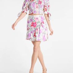 Express Floral Ruffle Skirt In A Beautiful Watercolor Print Featuring Pink And Purple. Hidden Side Zip, Fully Lined. Nwt, Never Worn! Stock Photos Used To Show Fit. Size 2. Retail $68 Pink Floral Print Mini Skirt For Vacation, Feminine Pink Skirt For Brunch, Chic Pink Mini Skirt For Brunch, Pink Floral Print Tiered Mini Skirt, Pink Feminine Skirt For Vacation, Feminine Pink Skirt For Vacation, Pink Tiered Mini Skirt For Vacation, Pink Floral Print Skirt For Brunch, Feminine Fitted Multicolor Skirt