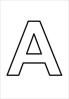 the letter is outlined in black and white, with an arrow at the bottom right corner