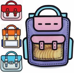 an image of a back pack with cookies in it