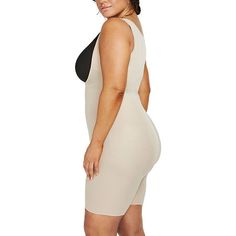 This one-piece torsette mid-thigh length slimmer is part of our Unbelievable Comfort Plus Size collection and is designed to provide firm control and support for those looking for shapewear in larger sizes. It offers full-body shaping and maximum coverage through the core, midsection, hips, and thighs, compressing and toning without pinching or feeling overly constrictive. Made from a high-performance, lightweight microfiber single-ply fabric that lies flat under clothes and feels cool against the skin, it is comfortable enough to wear every day. The open bust, wear-your-own bra design ensures the right fit on top, and the split-gusset closure below is a convenience when nature calls. You'll love our revolutionary Wonderful Edge silicone strips around the clean finish leg openings that mea Body Shapers, Full Body, Shapewear, High Performance, Body Shapes, One Piece, Plus Size, How To Wear, Clothes