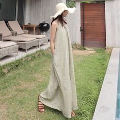 Item Type: JumpsuitsPattern Type: Solid Sleeve Type: Short Sleeve Material: 100% Polyester Neckline:Sleeveless Occasion: Holiday,Daily Process: Pleated Style: Casual, Daily Theme: Summer Color: Light Green, RedSize SLength: 122.00 cm/ 48.03 "Bust: 96.00 cm/ 37.80 "Shoulder: 27.00 cm/ 10.63 "Size MLength: 123.00 cm/ 48.42 "Bust: 100.00 cm/ 39.37 "Shoulder: 28.00 cm/11.02 "Size LLength: 124.00 cm/ 48.82 "Bust: 104.00 cm/ 40.94 "Shoulder: 29.00 cm/ 11.42 "Size XLLength: 125.00 cm/ 49.21 "Bust: 108. Loose Fit Jumpsuit, Overalls Summer, Harem Jumpsuits, Jumpsuit Casual, Solid Jumpsuit, Cotton Jumpsuit, Boho Style Dresses, Casual Jumpsuit, Floral Jumpsuit