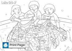 an adult coloring page with three children