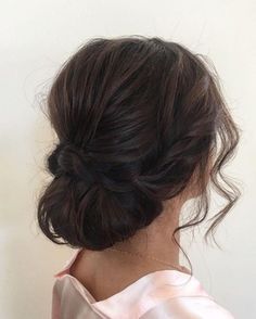 Brunette Updo, Loose Updo, Trendy Wedding Hairstyles, Hair Wedding, Short Hairstyle