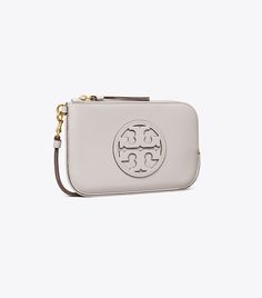 Miller Wristlet: Women's Designer Wristlets | Tory Burch Miller Sandal, Designer Wallets, Tory Burch Miller, Jelly Sandals, Leather Zipper, Signature Collection, Wristlets, Card Wallet, Pebbled Leather