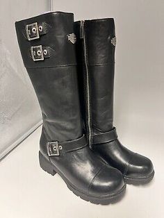 ad eBay - Harley-Davidson Barlyn 8 1/2 Engineer 85219 Womens Brown Motorcycle Boots - Buy Now, click the link (eBay) Formal Fitted Moto Boots With Round Toe, Brown Motorcycle Boots, Brown Motorcycle, Harley Davidson Boots, Engineer Boots, Solid Brown, Brown Pattern, Harley Davidson Women, Hit The Road