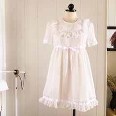 Courtney Babydoll- womens dresses- grunge- 90's- white babydoll Babydoll Goth, Dresses Grunge, Babydoll Grunge, Preppy Inspo, Frilly Dress, Larme Kei, Babydoll Dresses, White Babydoll, Dolly Dress