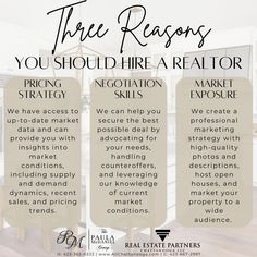 the three reason you should hire a realtor for real estate investment info sheet with text overlay