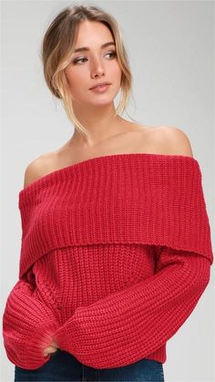 Detail: Long sleeves Off the shoulder Knit fabric Pullover Size Available:: Size Bust Length S 86cm/33.8'' 60cm/23.6'' M 90cm/35.4'' 61cm/24'' L 94cm/37'' 62cm/24.4'' XL 98cm/38.5'' 63cm/24.8'' Grey Turtleneck Sweater, Off The Shoulder Sweater, Grey Turtleneck, Quilted Puffer Jacket, Stylish Sweaters, Off Shoulder Sweater, Loose Sweater, Knit Jacket, Shoulder Sweater