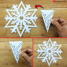 how to make a paper snowflake that looks like it has been cut out