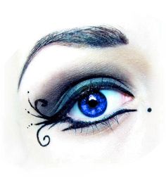 Cheer Makeup, Goth Eye Makeup, Carnival Makeup, Eye Makeup Designs, Fairy Makeup, Simple Eye Makeup, Gothic Makeup, Goth Makeup