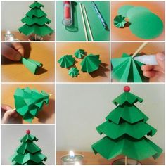 how to make an origami christmas tree