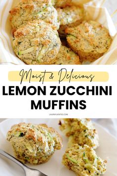 lemon zucchini muffins Muffins With Zucchini, Lemon Zucchini Muffins, Blueberry Zucchini Muffins, Blueberry Zucchini, Lemon Poppy Seed Muffins, Seed Muffins, Lemon Zucchini, Fresh Zucchini