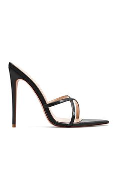 (1) Donatella Mule - Patent Black – Femme Evening Heels With Cross Straps, Evening Cross Strap Heels, Evening Fitted Heels With Cross Strap, Elegant Heels With Cross Straps, Evening Heels With 4-inch Cross Strap, Elegant Cross Strap Heels With Straps, Evening Heels With 4-inch Heel And Cross Strap, Evening Cross Strap Heels With 4-inch Heel, Elegant Cross Strap Sandals For Night Out