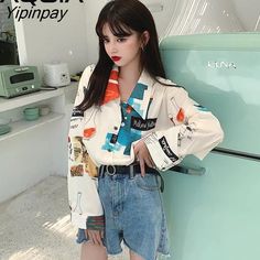 Shipping: Worldwide Express Shipping AvailableDelivery time: 🚚7-15Days Fast ShippingReturns: Fast refund,💯100% Money Back Guarantee.Brand Name: ZadilyFabric Type: BroadclothPattern Type: PrintStyle: CasualThickness: MidweightOrigin: Mainland ChinaClothing Length: RegularMaterial: PolyesterDecoration: ButtonMaterial Composition: Synthetic fiberSleeve Length(cm): FullRelease Date: Spring 2021Clothing Patterns: STRAIGHTShirts Type: Casual ShirtsModel Number: DropshippingFabric content: 81% (inclu Trendy Fashion Print Shirt For Spring, Casual Summer Blouse With Letter Print, Oversized White Printed Blouse, Oversized Printed White Blouse, Trendy Oversized Blouse With Graphic Print, Oversized White Blouse With Graphic Print, Oversized Trendy Blouse With Graphic Print, Multicolor Long Sleeve Shirt With Letter Print, Casual Shirt With Unique Spring Print