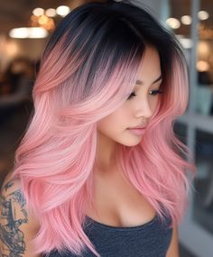 Add a bold and vibrant twist to your pink hair with bright red highlights. Visit our page for tips on achieving this eye-catching look. Save this pin for a fun and unique hairstyle! #PinkHair #RedHighlights #BoldHair Pink And Red Hair Ideas, Pink Hair With Shadow Root, Pink Halo Hair, Kylie Jenner Pink Hair, Neat Hairstyles, Pink And Green Hair, Red Long Hair, Bright Red Highlights, Dramatic Hair Colors