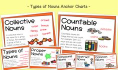 four posters with different types of non - anchor chart