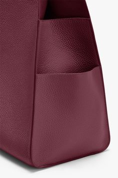 Women's Oversized Double Loop Bag in Merlot | Pebbled Leather by Cuyana | Women's Oversized Double Loop Bag in Merlot | Pebbled Leather by Cuyana Classic Bucket Bag With Leather Handles For Business, Classic Business Bucket Bag With Leather Handles, Luxury Bucket Bag With Top Carry Handle For Business, Luxury Business Bucket Bag With Top Carry Handle, Business Rectangular Hobo Bag With Detachable Handle, Business Hobo Bag With Detachable Handle, Classic Double Handle Bucket Bag For Business, Business Hobo Satchel Bag With Top Carry Handle, Business Hobo Shoulder Bag With Top Carry Handle