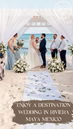 a wedding in riviera, mexico with the caption enjoy a destination wedding in riviera