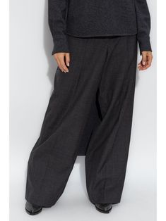 Find GIVENCHY Wool Wide-leg Trousers on Editorialist. grey virgin wool hook and zip fly fastening belt loops wide leg slip pockets to the sides two rear welt pockets Skirt Swimsuit, Versace Outfit, Givenchy Women, Wool Trousers, High Rise Pants, Wide Leg Trousers, Welt Pockets, Trousers Women, Amazing Women