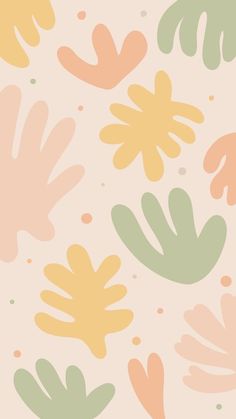 an abstract floral pattern in pastel colors