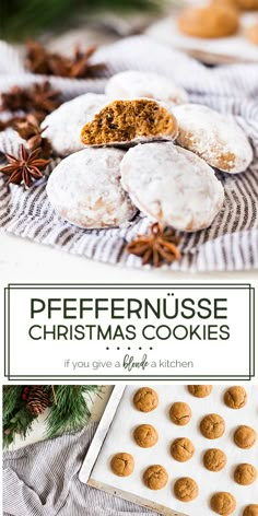 a plate full of cookies with the title text overlay reads, prepfernuise christmas cookies