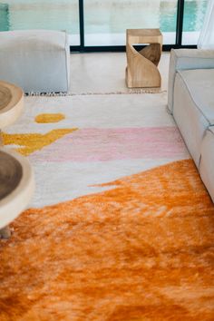 the living room is clean and ready to be used as an office or playroom