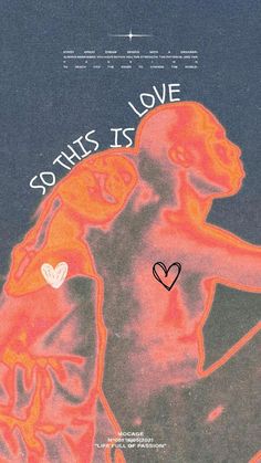 the cover of this is love, with an image of two people hugging each other