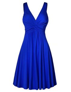 Women Elegant Pure Color Deep V-neck Dress Knee Length Backless Evening Dresses Sleeveless Slim Fit Pleated Dress Plus Size Split Dress Thigh, Flared Skirt Dress, Backless Evening Dress, Marine Uniform, Floral Dress Casual, Shift Dresses, Womens Shift Dresses, Basic Dress, Necklines For Dresses