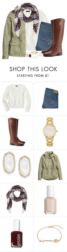 "srry guys I was grounded" by judebellar03 ❤ liked on Polyvore featuring J.Crew, Abercrombie & Fitch, Tory Burch, Kate Spade, Kendra Scott, H&M and Essie Fashion Outfits For School, Clothes For Teens, Mode Shoes, Outfits Classy, Fall Winter Wardrobe, Outfits For School, Up Girl