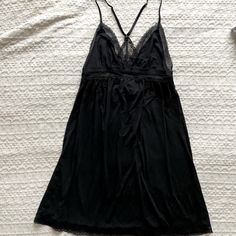 Repost! Victoria’s Secret! Nightgown With Tags Attached! Black Lace Details! Xs! Non Smoking Household! Black V-neck Nightgown For Night Out, Black V-neck Sleepwear With Lace Trim, Black Spaghetti Strap Sleepwear For Loungewear, Black V-neck Nightgown For Loungewear, Black Coquette Nightgown For Sleep, Summer Black Nightgown With Lace Trim, Coquette Black Nightgown For Sleep, Black Sheer V-neck Sleepwear, Black Lace Trim Summer Nightgown