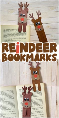 the reindeer bookmarks are made out of paper