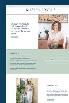 the website design for kristen pontius