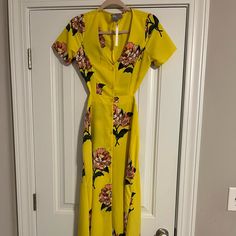 Nwt Asos Maxi Dress. Perfect Spring/Summer Dress! Open Back With Tie. Cut Out Extends To The Front Of The Dress. Button Down Front. Us 6/Uk 10/Eu 38 Fitted V-neck Maxi Dress For Daytime, Summer Style Fitted A-line Maxi Dress, Fitted Summer Maxi Dress For Day Out, Fitted Summer Maxi Dress For Daywear, Yellow Floral Short Sleeve Dress For Beach, Fitted Short Sleeve Maxi Dress For Day Out, Floral Print Short Sleeve Sundress For Daywear, Floral Print Sundress With Short Sleeves For Daywear, Short Sleeve Floral Print Sundress For Daywear