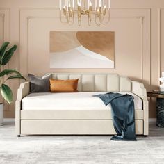 a living room scene with focus on the daybed