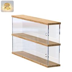 PRICES MAY VARY. 【Clear Showcase】Features 2-Tiers case and a side-hung door on each layer. Firm to stackable. 【Material & Dimension】Made of Premium Acrylic Perspex and Wood Composites. Each Layer (Internal): 14.76" x 3.15" x4.53" (37.5 x 8 x 11.5cm) 【Easy to Assemble】Acrylic Display case is easy to assemble. No glue needed. Not loose. LED lamp beads included. 【Design】 Keep the collection dust-free, reduce sunlight and ultraviolet radiation, and delay plastic aging. 【Versatile Organizer Rack】Perfect for storing any action toys, mini pop figures, vinyl figure, dolls, small rock stone and more. ⭐This crystal clear display case is a great showcase for your collection. Display and show off your favorite collectibles such as miniature figurines, funko pops, trinkets and so on. 

 SIZE: 
 Overall Display Shelves For Collectables Bathroom, Shelf Room Divider Pill, Acrylic Shelf Bookcase, Giftcard Shelf, Glass Wall Shelves Display, Acrilyc Shelf, Display Shelves For Lego Sets, Lego Set Display Case, Clear Box Shelf