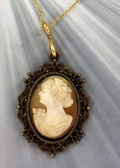 THE BEAUTY OF CAMEOS Amazing -----Vintage 25mm hand carved cameo pendant by master carvers in Italy. Sculpted in a Silver Plated Setting --------a custom design. 25mm Oval shaped shell with high detail which cannot be seen in the photograph. The Cameo -- Intricate detail that you can see and notice. The pendant length ---- 1 3/4 inches long Very delicate and intricate in appearance and will get you noticed! One of a kind handcrafted piece of jewelry that anyone will look good in Absolutely amazi Luxury Antique Cameo Jewelry, Luxury Cameo Round Pendant Jewelry, Luxury Cameo Jewelry With Oval Pendant, Luxury Oval Cameo Pendant Necklaces, Luxury Cameo Jewelry For Memorial, Luxury Unique Cameo Jewelry, Luxury Cameo Jewelry For Wedding, Elegant Luxury Cameo Jewelry, Luxury Cameo Pendant Necklace