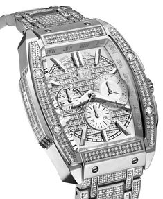 JBW Echelon Platinum Series PS570B | Men's Diamond Watch Silver Diamond Watch With Subdials And Cubic Zirconia, Luxury Cubic Zirconia Watch For Anniversary, Classic Silver Iced Out Diamond Watch, Formal Iced Out White Gold Diamond Watch, Iced Out White Gold Diamond Watch For Formal Occasions, Luxury White Gold Diamond Watch With Rhinestones, Luxury Cubic Zirconia Jewelry And Watches For Anniversary, Luxury Diamond White Watch With Cubic Zirconia, Diamond White Diamond Watch With Rhinestones For Formal Occasions