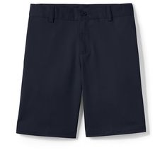 Designed to make countless trips through the wash with nary a wrinkle, these Shorts are made from a durable twill fabric that is soft and easy-care. Fewer wrinkles means you’ll get high marks throughout the day. And the comfort of our classic blend and plain front style can’t be beat. Size: kids 8. Color: classic navy. Gender: male. Age Group: toddler. Pattern: Solid. Material: Cotton. Summer School Uniform Bottoms, Classic Summer School Bottoms, Summer School Uniform Cotton Bottoms, School Bottoms With Built-in Shorts, Cotton School Uniform Bottoms Short Length, Cotton School Uniform Bottoms In Short Length, School Uniform Boys, Boys School Uniform, How To Buy Land